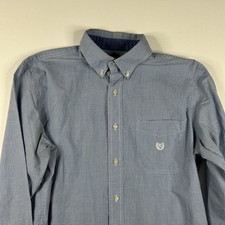 Ralph Lauren Chaps Mens Long Sleeve Button Down Striped Dress Preppy Shirt Sz M