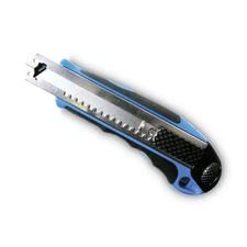 COSCO Heavy-Duty Snap Blade Utility Knife, Four 8-Point Blades, Retractable, Blu