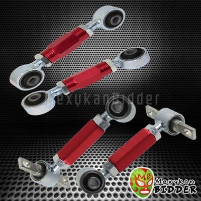 RED BILLET REAR ADJUSTABLE CAMBER KIT + TOE ARM KIT INTEGRA 1990-2001 DA DC2