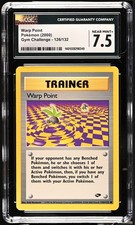 Pokemon Warp Point 126/132 Gym Challenge 2000 CGC 7.5 Graded Card