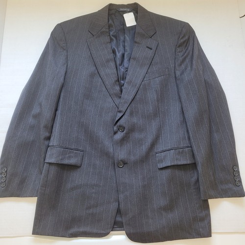 Vintage Burberrys Herren Blazer Grau Wolle Tweed Sport Mantel Anzug 42R Gestreift - Bild 3 von 14