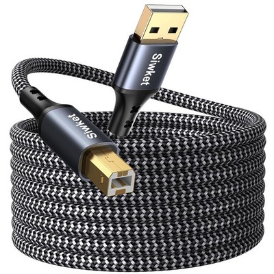 USB Druckerkabel 5M, USB A auf B Drucker Kabel,USB 2.0 Typ B Kabel