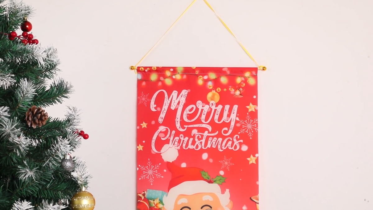 New Christmas Santa Claus Design Hanging Flags Xmas 2026 New