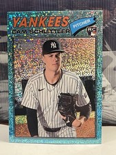 2026 Topps Heritage - Cam Schlittler #222 Chrome Light Blue Sparkle Refractor...