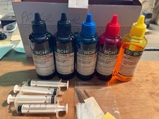 4-Color Refill Ink for Inkjet Printer Cartridges Bulk Kit