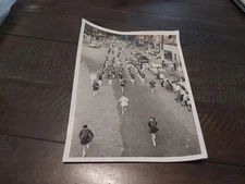 Rensselaer NY 1950s Parade Photo Marching Band Taken on Dunn Bridge