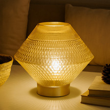 Ornate Lamp – Amber | Large Battery Operated Vintage Pattern LED Night Light
