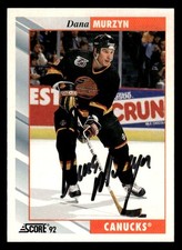 1992 Score Hockey #168 Dana Murzyn Signed Autograph (no COA)