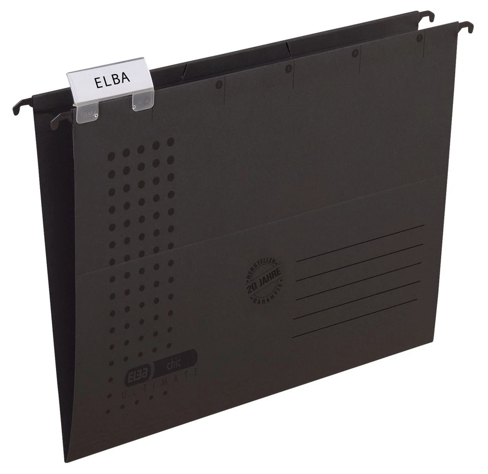 ELBA Hängemappe chic - Karton (RC), 230 g/qm, A4, anthrazit