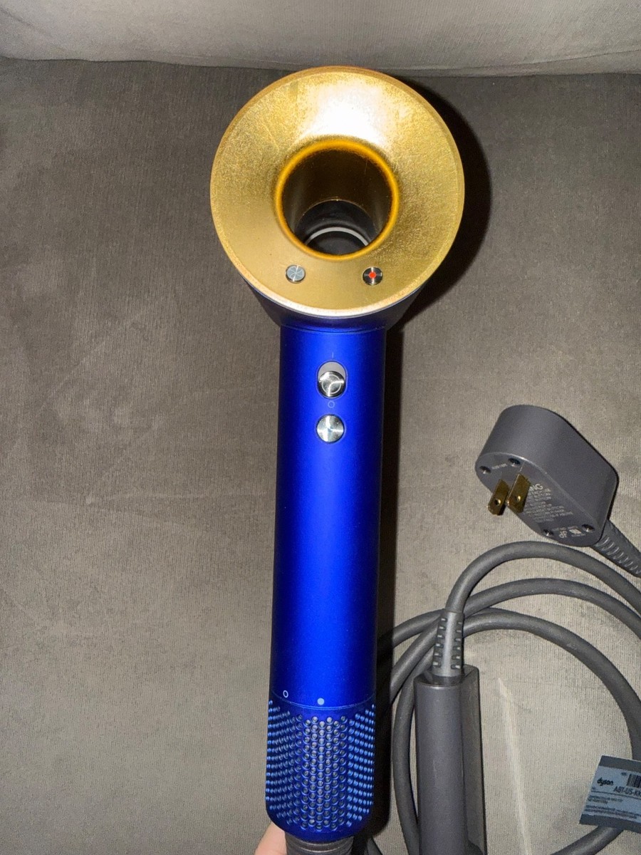 Dyson Supersonic Hair Dryer 23.75 Karat Gold Blue Special Edition