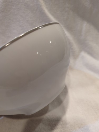 Crate Barrel Aspen Grey Band COUPE CEREAL BOWL 6-1/4" Discontinued - Picture 2 of 4