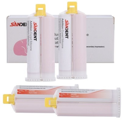 Dental Impression Material VPS Light Body Fast Set (4 Cartridge & 20 Tips) PVS