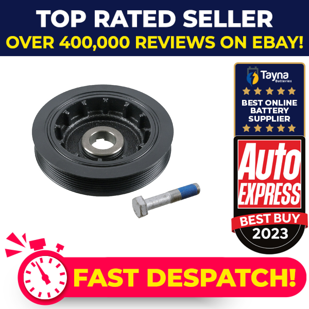 Crankshaft Pulley fits LAND ROVER DISCOVERY SPORT L550 2.2D 2014 on Belt Febi