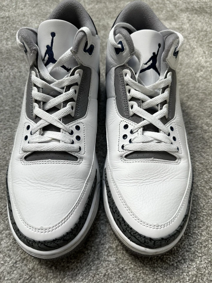 Nike Air Jordan 3 Retro "White Midnight Navy"   UK Size 9, photo 4 of 5