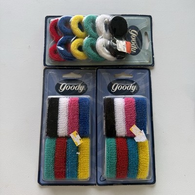 Vintage 90s Goody 28 Terry Ponytail Holders Old Stock New In Pack 3 Packages