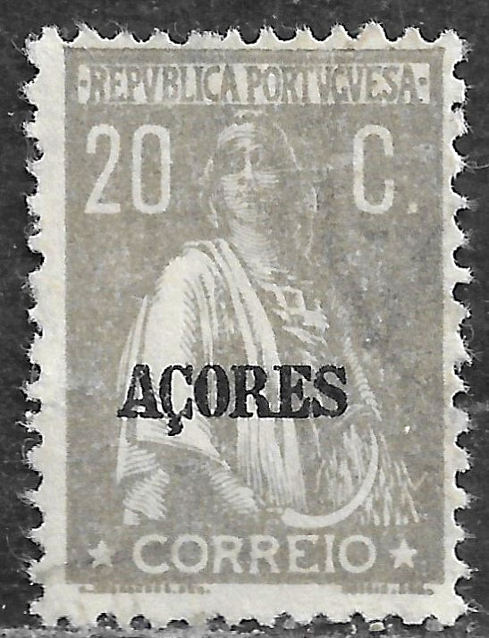 HICK GIRL-  USED PORTUGAL-AZORES STAMP   SC#193  1924  CERES ISSUE    H397
