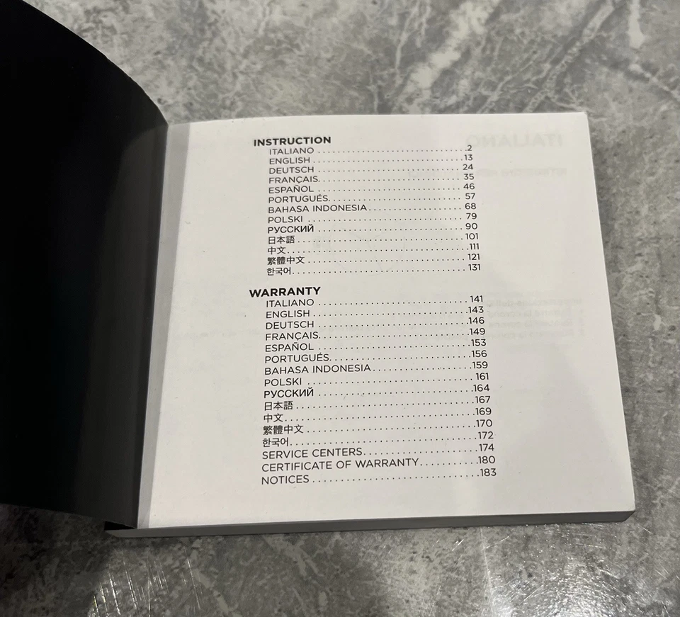 Armani Exchange Watch Instructions Warranty Book Authentic Black - Image 2 of 3