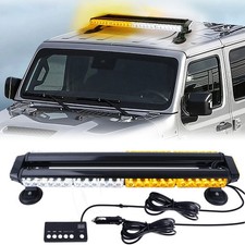 Amber White Emergency Flash Strobe Lights 54 Led Rooftop Warning Flashing 26.5
