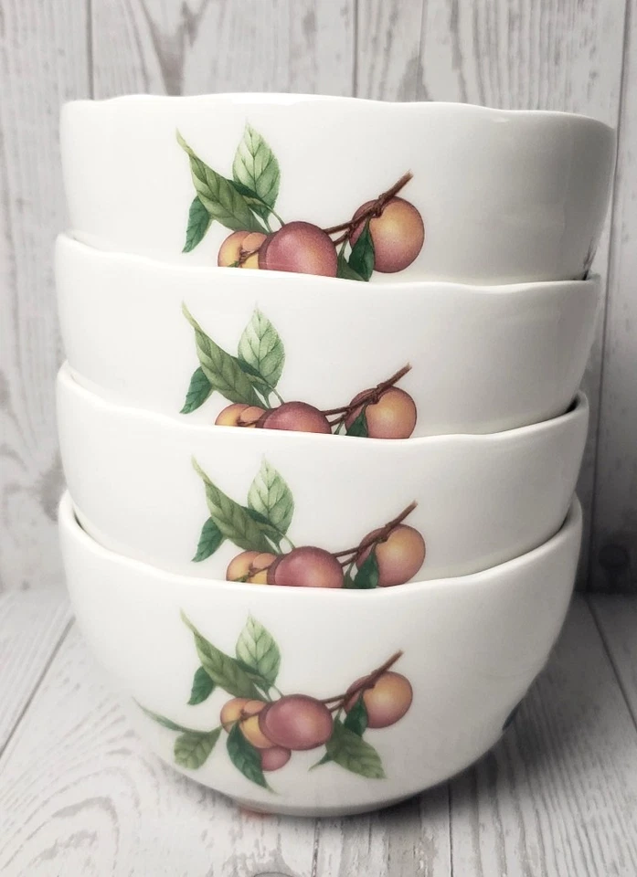 4 Noritake Royal Orchard 9416 Salsa de Frutas Postre 4 1/4" Cuencos Loza Japón Foto 3 de 4