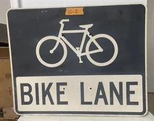 Authentic DOT Road Highway Bicycle Sign Bike Lane 24"x30" 12-2