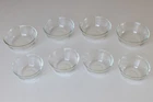 Set of 8 Vintage Pyrex Clear Glass Custard Bowl Scalloped Edge 6oz & 10oz USA