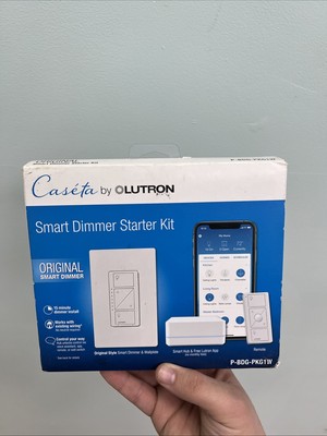 Lutron Caseta Smart Dimmer Starter Kit with Smart Bridge - White (P-BDG-PKG1W)