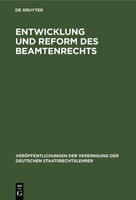 Entwicklung Und Reform Des Beamtenrechts