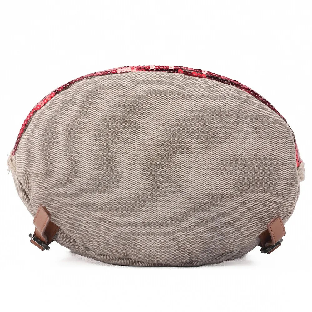 Chanel Sequined Drawstring Backpack With Striped … - image 6