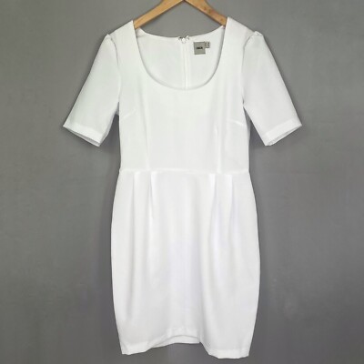 asos white pleated dress