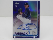 CHRIS PADDACK 2019 TOPPS CHROME ROOKIE PURPLE AUTOGRAPH AUTO #022/250 -PADRES!!