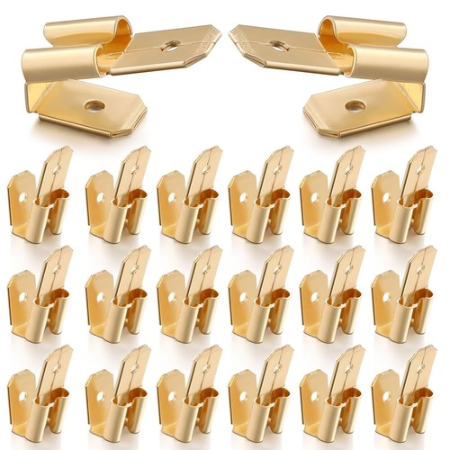 Tellegloww 25 Pcs Piggyback Spade Connectors, 3 Way Adapter Dual Male to Sing...