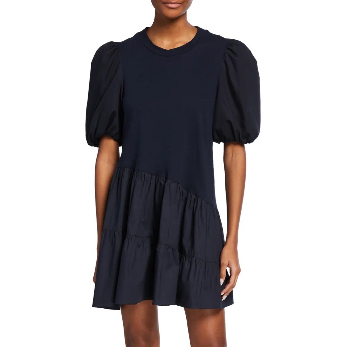 ワンピース CELINE Dark Navy Combination Dress CELINE Dark Navy Combination Dress