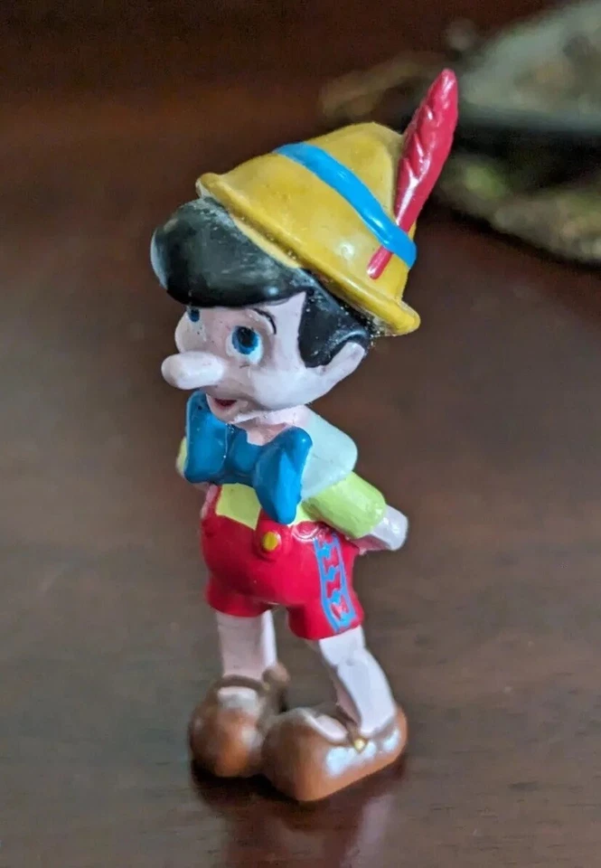 Vintage Pinocchio Figure Figurine Cake Topper Mini Disney 3” - Image 3 of 4