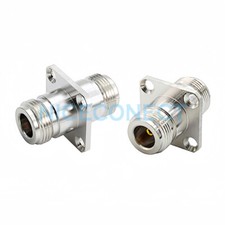 1x N-Type Female Jack to N Female 4 Hole Panel Mount RF Coax Adapter Connector