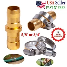 1~6Pcs 5/8" 3/4"Garden Water Hose Connector Repair Mender Kitw/ Stainless Clamp