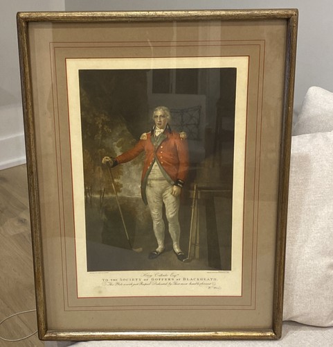Vintage Golf Print To The Society of Golfers At Blackheath Henry Callender Esq.