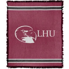 Lock Haven University Blanket, 50"x60" Primary Logo Woven Cotton Blend Throw