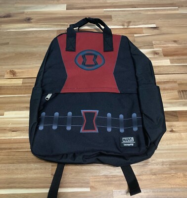 Disney Parks Loungefly Marvel Black Red Canvas Backpack  display picture 3