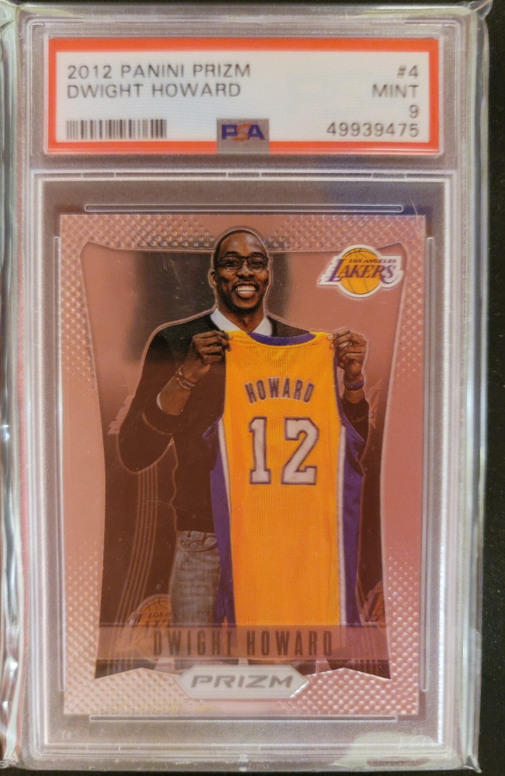 Dwight Howard 2012 Panini Prizm BASE #4 Lakers Gem Mint PSA 9 MINT