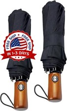 2 Paquetes De Paraguas De Viaje A Prueba De Viento Con Apertura Y Cierre NEW US.