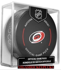 2025-26 CAROLINA HURRICANES NHL OFFICIAL GAME PUCK  IN CUBED BOX NEW