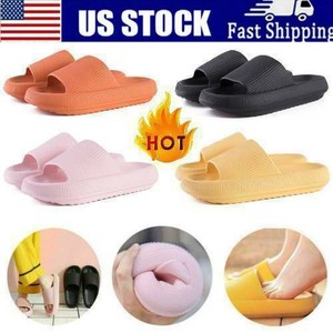 Super Soft Home Slippers Unisex Comfy Slide Sandals Anti-Slip Thick Sole US | eBay