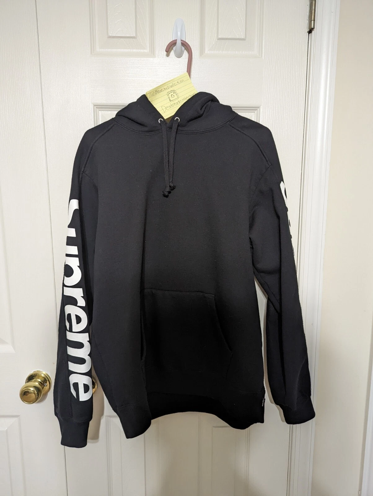 Sweat shirt à capuche Supreme Sideline noir taille moyenne