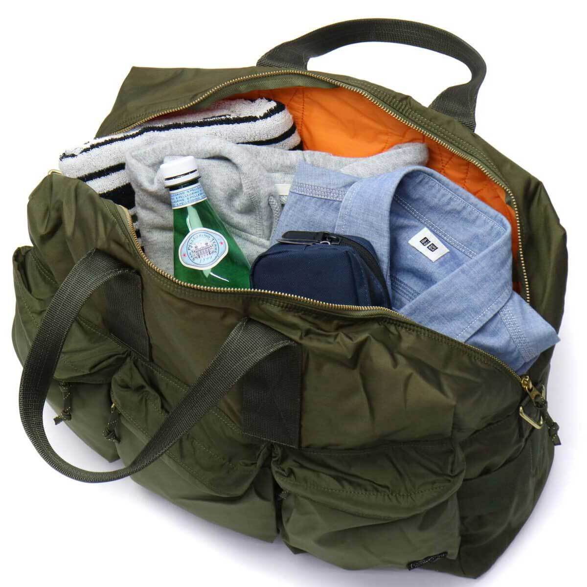 Yoshida PORTER FORCE 2WAY DUFFLE BAG 855-05900 Olive Green
