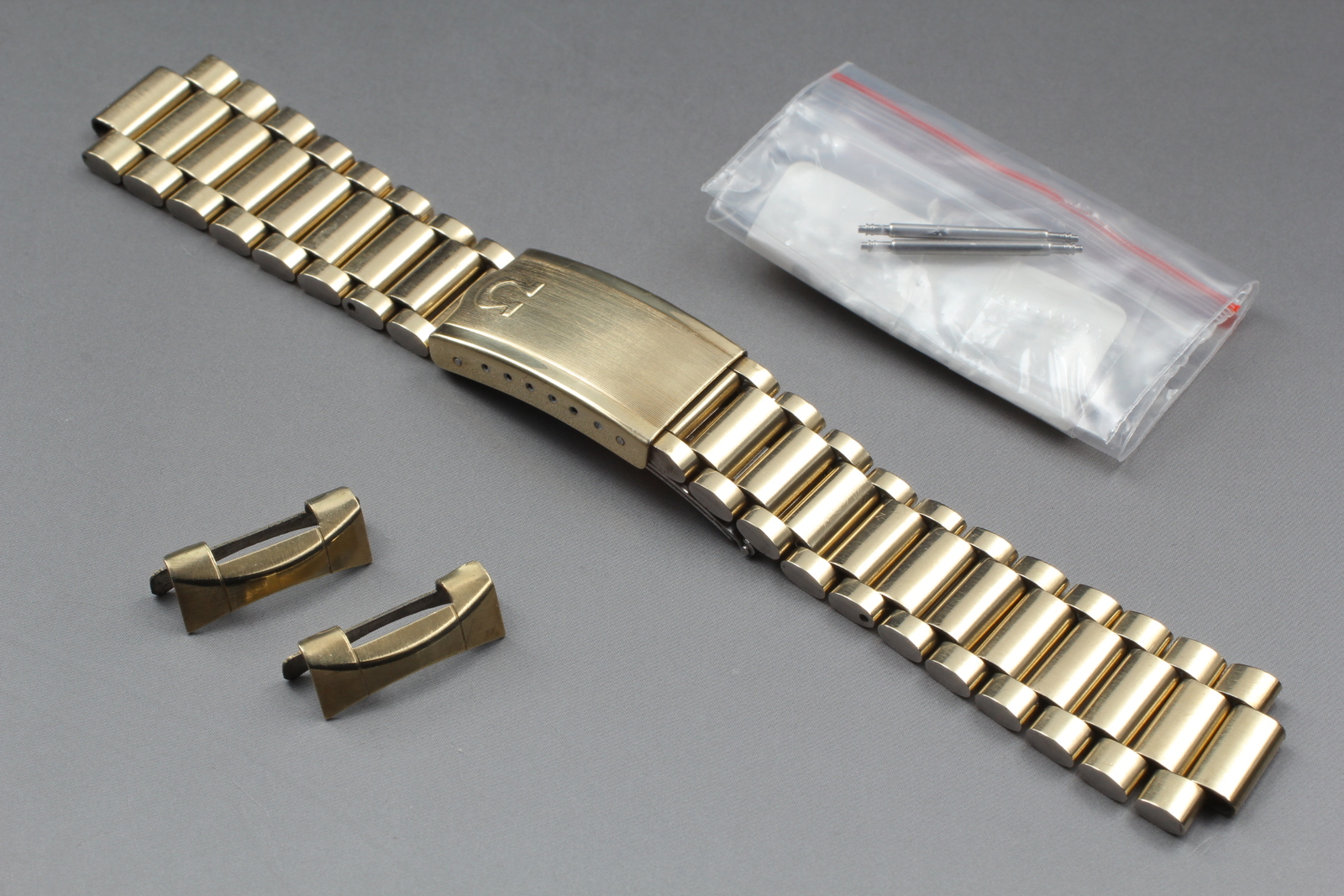 Omega 1175 20mm Gold Plated Bracelet with FF677 End Links for Speedmaster & Seamaster