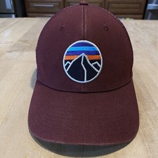 Patagonia Fitz Roy Emblem Midcrown Trucker Hat - Very Good - Whiskey Plum