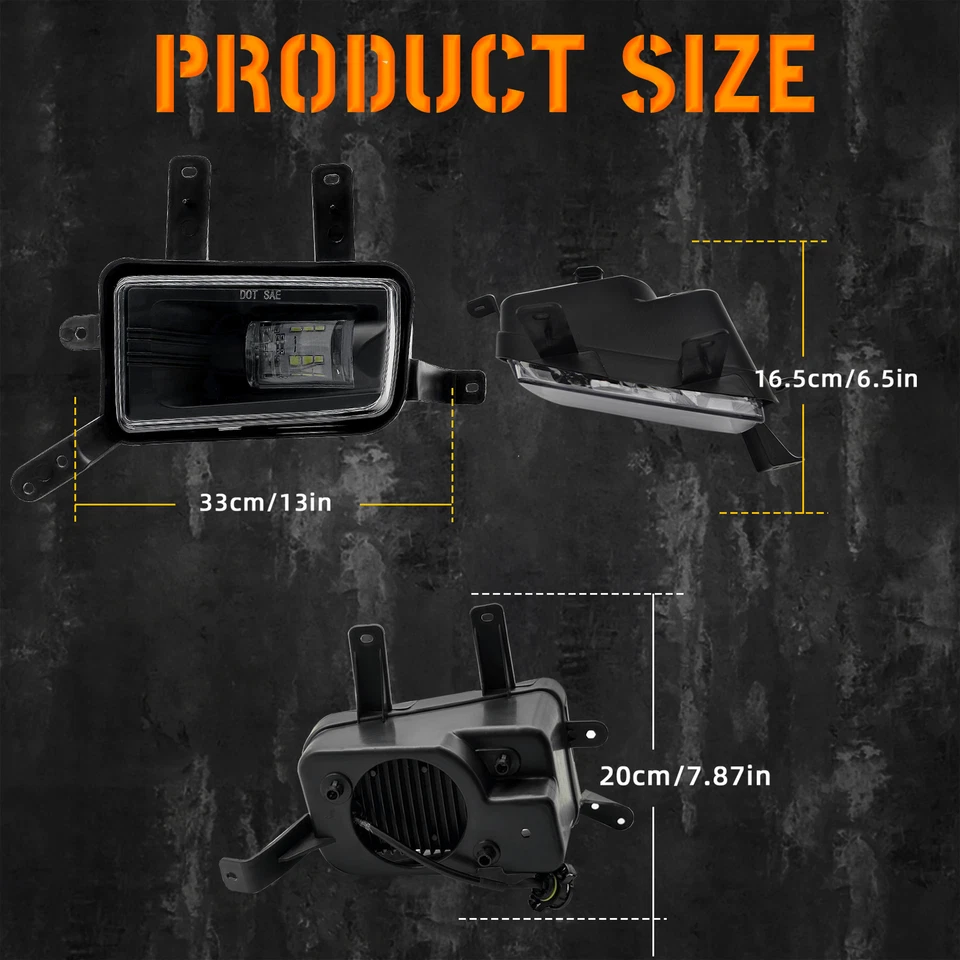 For 2015-2020 Chevy Tahoe Suburban GMC Yukon XL LED Fog Lights Bumper Lamps Foto 3 de 4