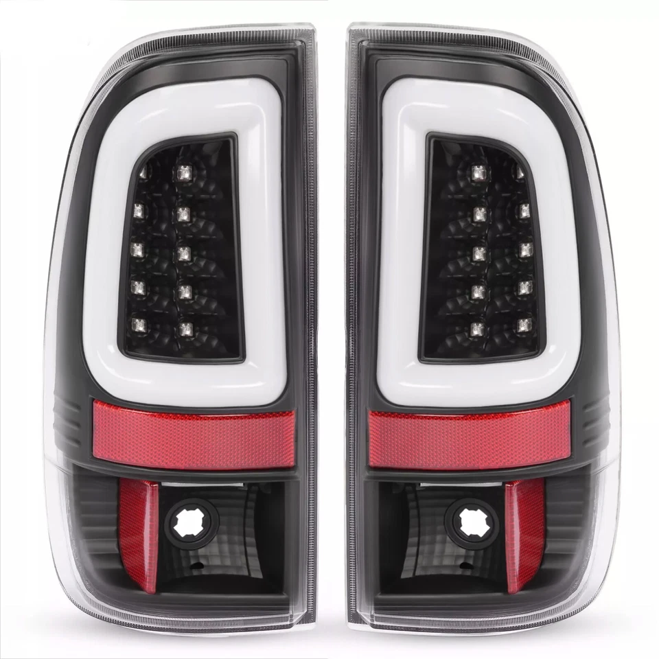 For Ford F250 F350 F450 SD SuperDuty 2008-2016 LED Tube Tail Lights Lamps Black Foto 2 de 4