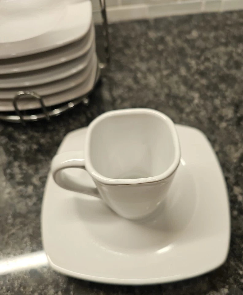 Juego de 6 tazas y 6 platillos con estante IMUSA ESPRESSO Demitasse Foto 3 de 4