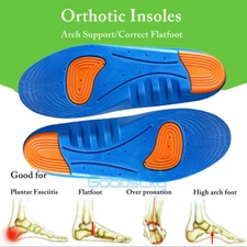 Arch Support Insoles for Men Gel Sport Shoe Inserts for Sneakers Work Boots